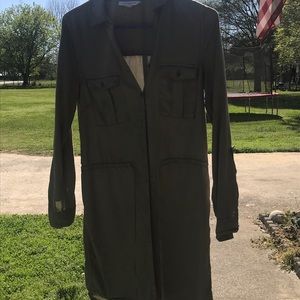 Olive green dress/light jacket